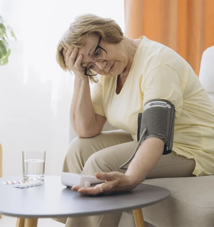 женщина с низким артериальным давлением